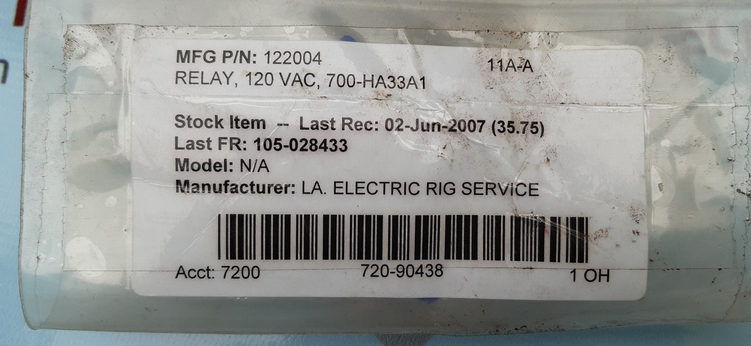 Allen-bradley 700-ha33a1 relay series d 120vac  