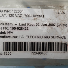 Allen-bradley 700-ha33a1 relay series d 120vac  