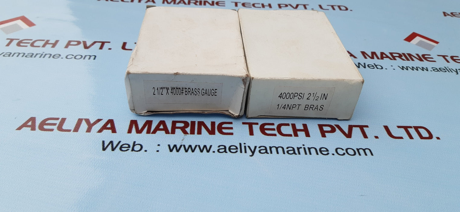1/4npt bras gauge 4000psi