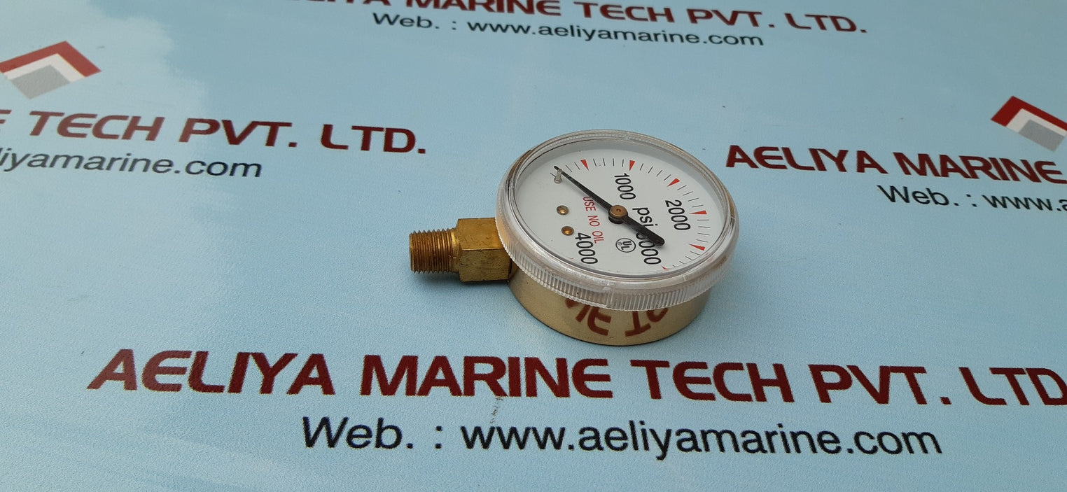 1/4npt bras gauge 4000psi