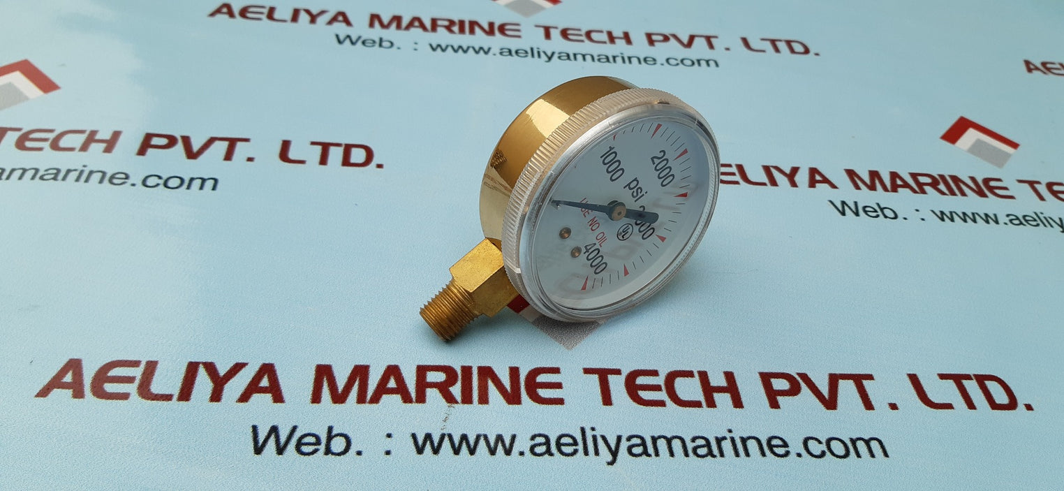 1/4npt bras gauge 4000psi