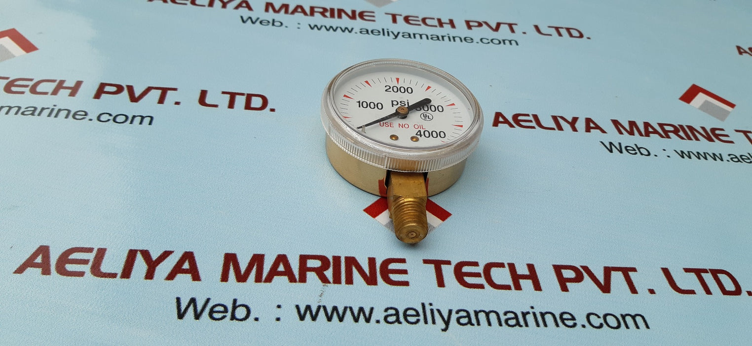 1/4npt bras gauge 4000psi