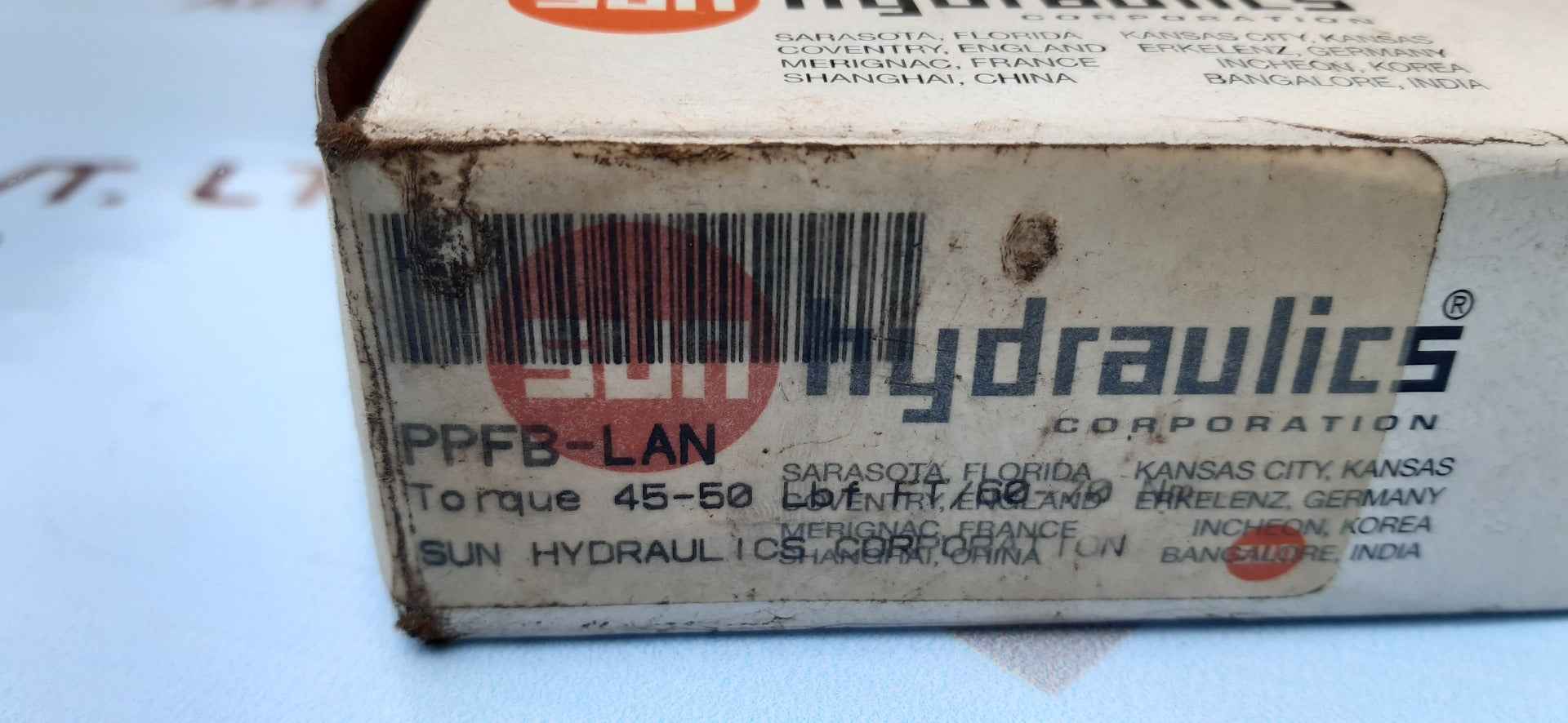 Sun hydraulics ppfb lan pilot oper.operated pressure reducing relieving valve