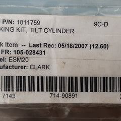 Tilt cylinder seal kit esm20