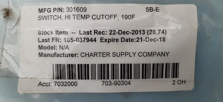 Apcom wl6 l190 electric water heater single thermostat limit switch