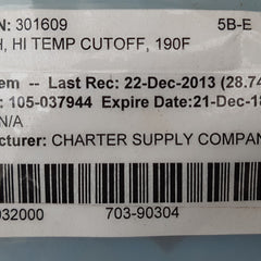 Apcom wl6 l190 electric water heater single thermostat limit switch