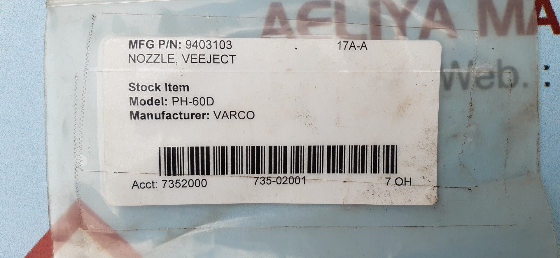 Varco ph-60d nozzle veejet 