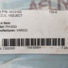 Varco ph-60d nozzle veejet 