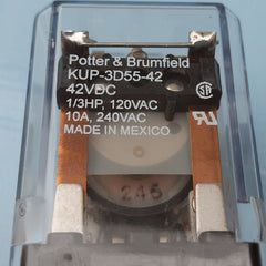 Potter & brumfield kup-3d55-42 relay 42vdc