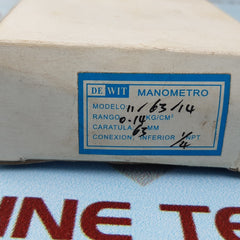 Dewit 11/63/14 manometro pressure gauge