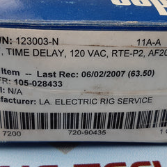 Idec 100 /240vac electronic timer rte-p2af20 