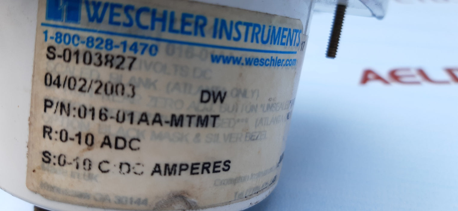 Crompton 016-01aa-mtmt panel meter 0-10 ac amperes