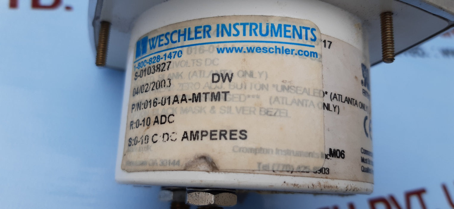 Crompton 016-01aa-mtmt panel meter 0-10 ac amperes