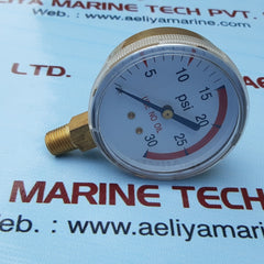 21/2"x30 psi 0-30 pressure gauge