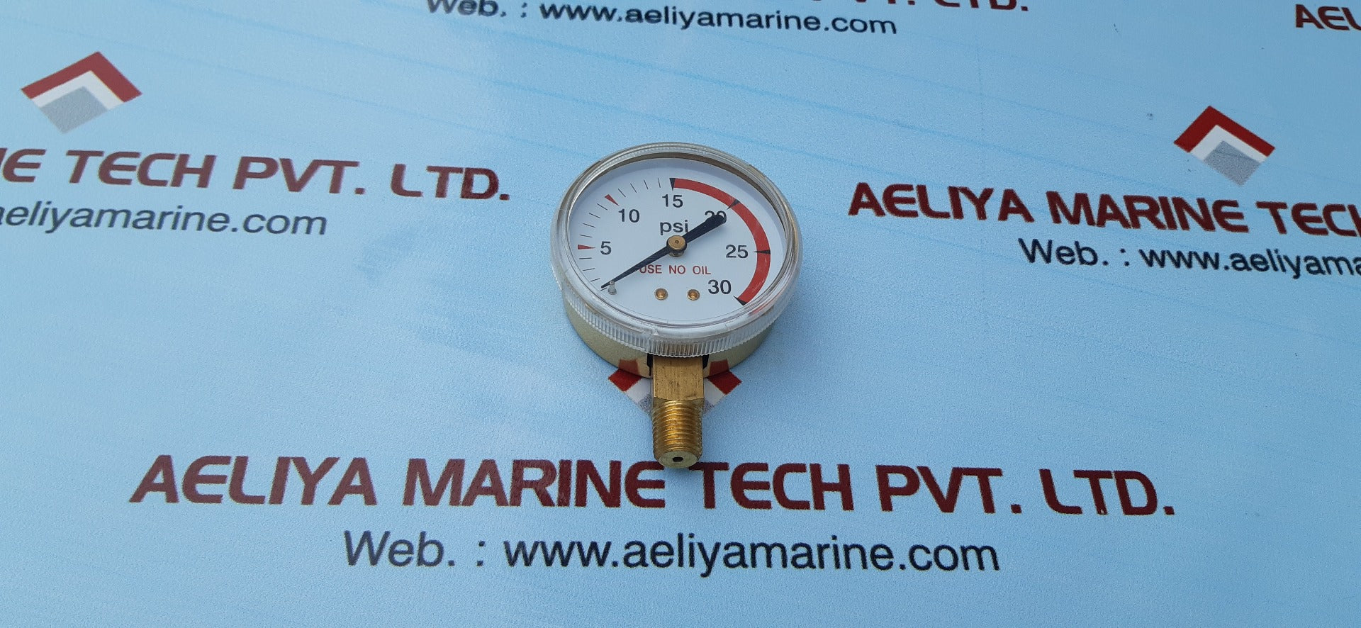 21/2"x30 psi 0-30 pressure gauge