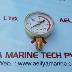 21/2"x30 psi 0-30 pressure gauge