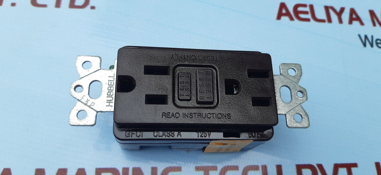 Hubbell ground fault duplex receptacle gfr5252a 