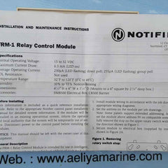 Notifier Frm-1 Fire Alarm Relay Control Module L00-1365-00 6.5mA 83705