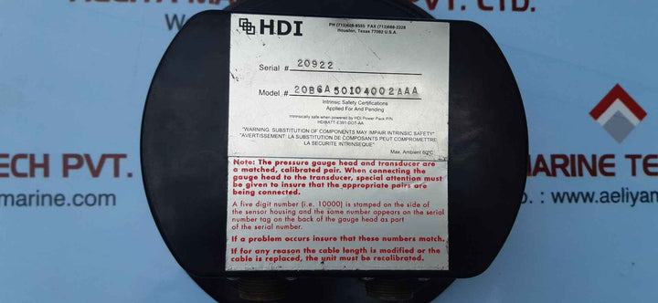 Hdi pressure gauge 20b6a50104002aaa
