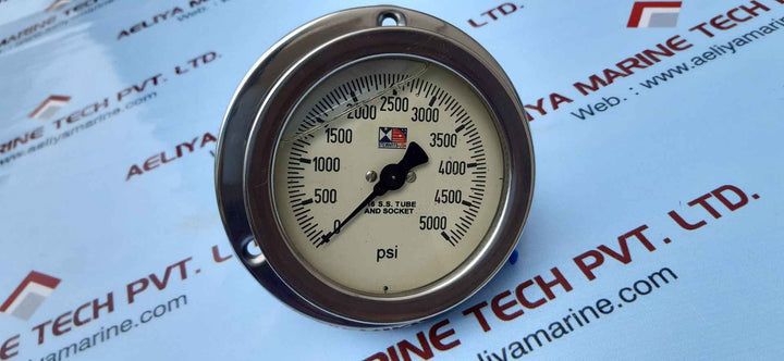 Stewarts 316 s.s.tube and socket pressure gauge 0-5000