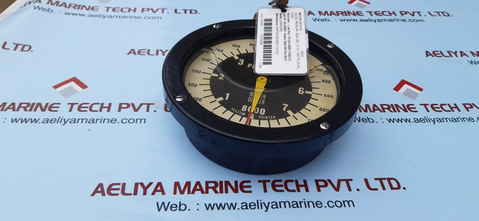 Martin decker b678a-80 pressure gauge 