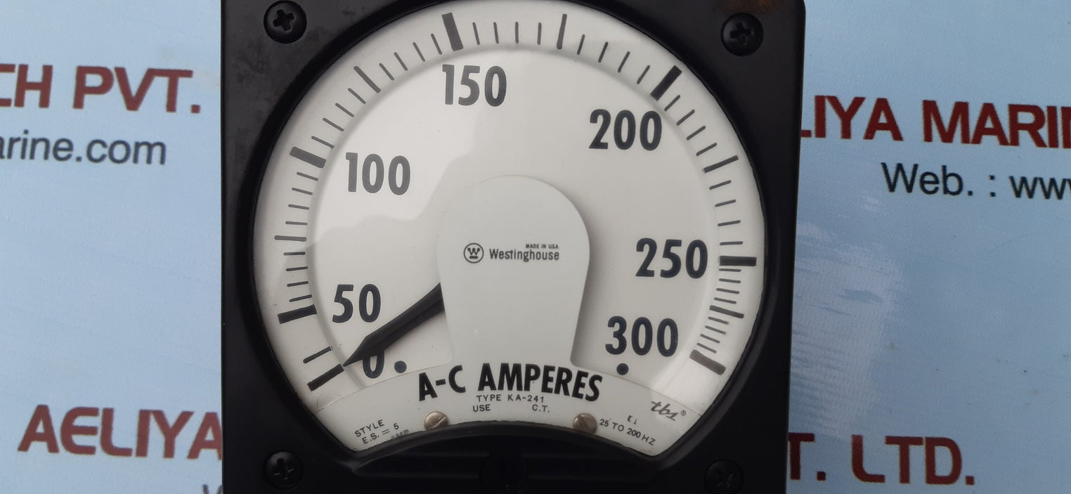 Westinghouse ka-241 ac amperes ammeter 0-300