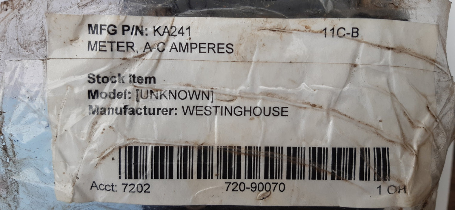 Westinghouse ka-241 ac amperes ammeter 0-300