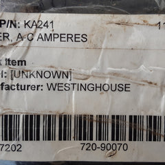 Westinghouse ka-241 ac amperes ammeter 0-300