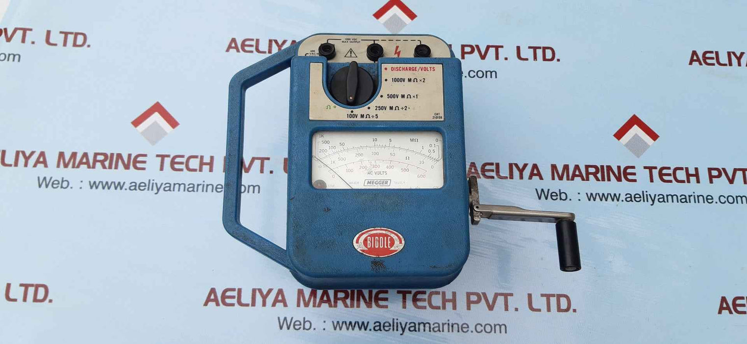 Biddle megger 210159 hand crank insulation tester
