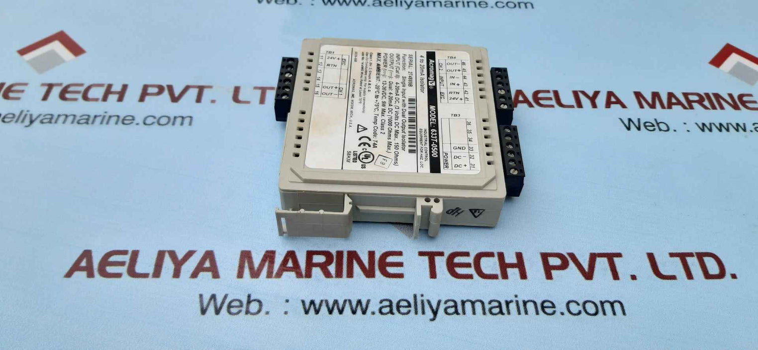 Acromag 633t-0500 splitter isolator 4 to 20ma