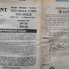 Little giant vcc-20uls 115v hp condensate removal pump