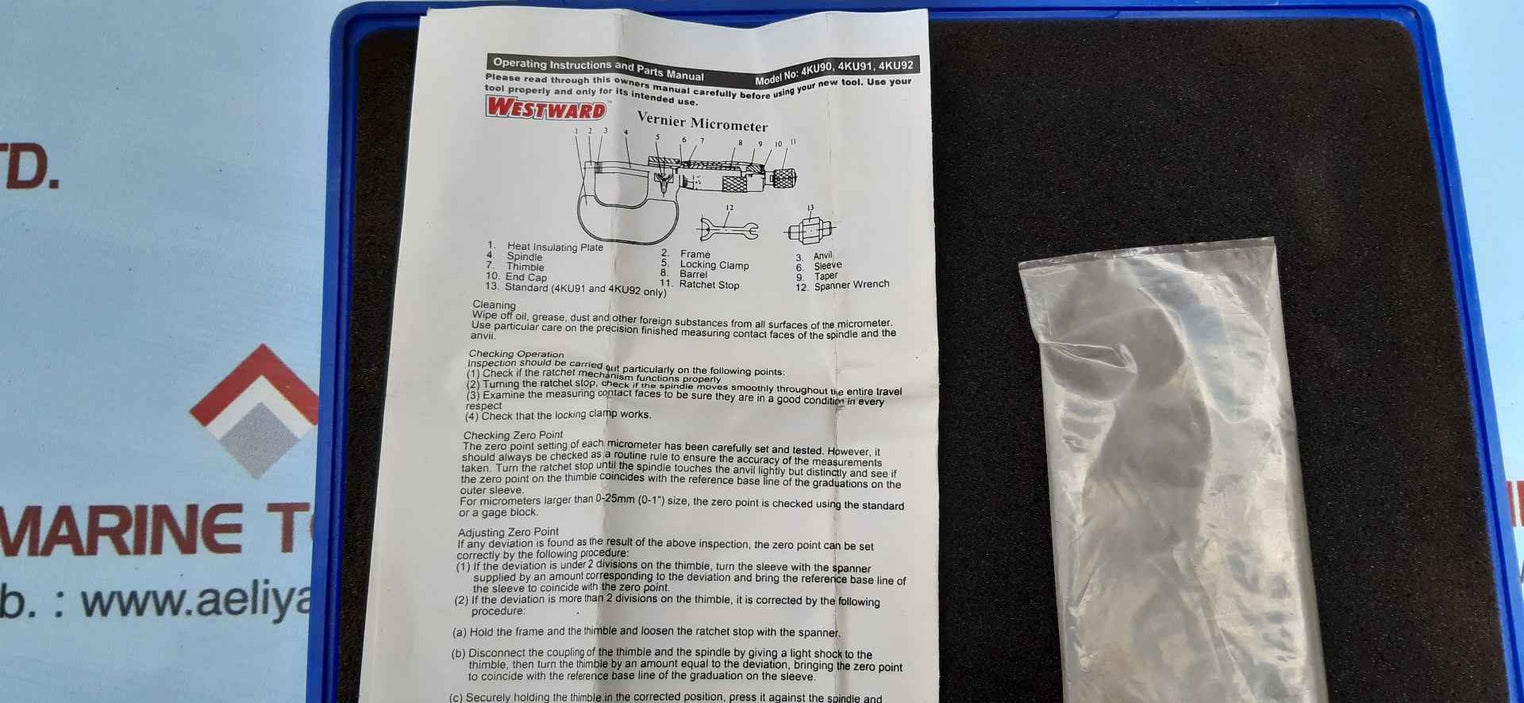 Westward outside vernier micrometer