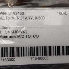 Martin decker b1634-50 gauge rpm 0-500