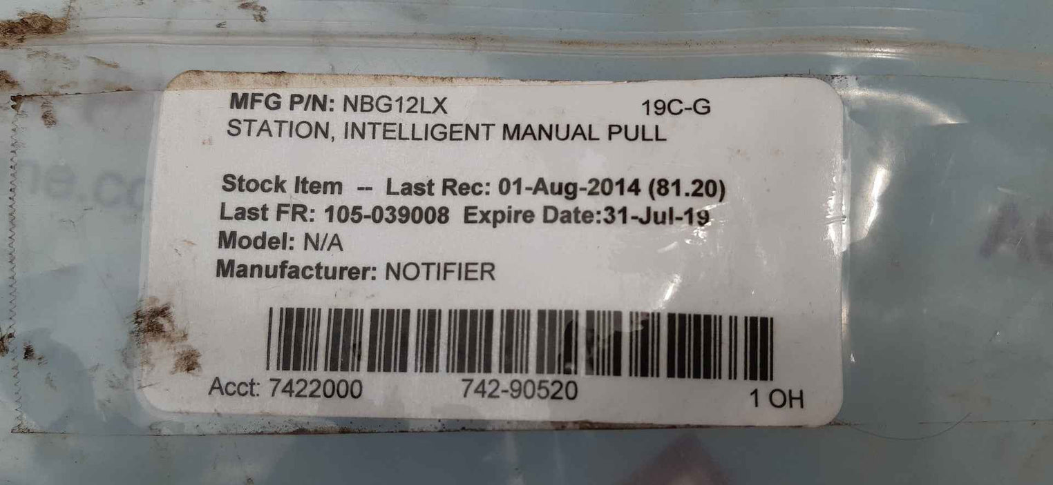 Notifier nbg-12lx fire alarm pull station honeywell