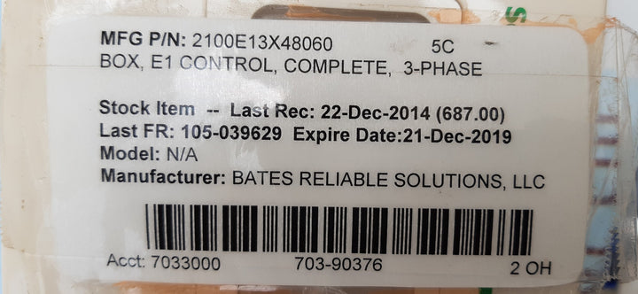 Schneider electric 3 phase e1 complete control box