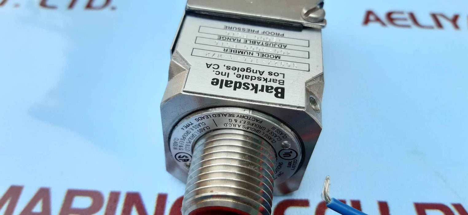 Barksdale 9692x-1cc-3-w72 flameproof switch pressure 400-3000 psi