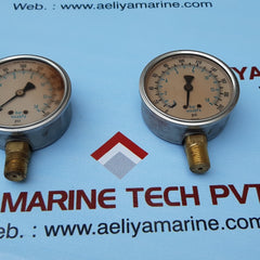 Lot of 2x Enfm 1211 pressure gauge 0-200 psi 0-14 bar