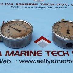 Lot of 2x Enfm 1211 pressure gauge 0-200 psi 0-14 bar
