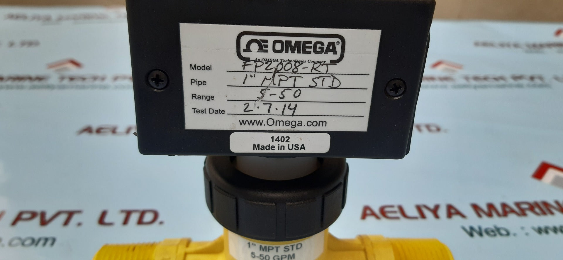 Omega fp2000 digital paddlewheel flowmeter fp2008-rt