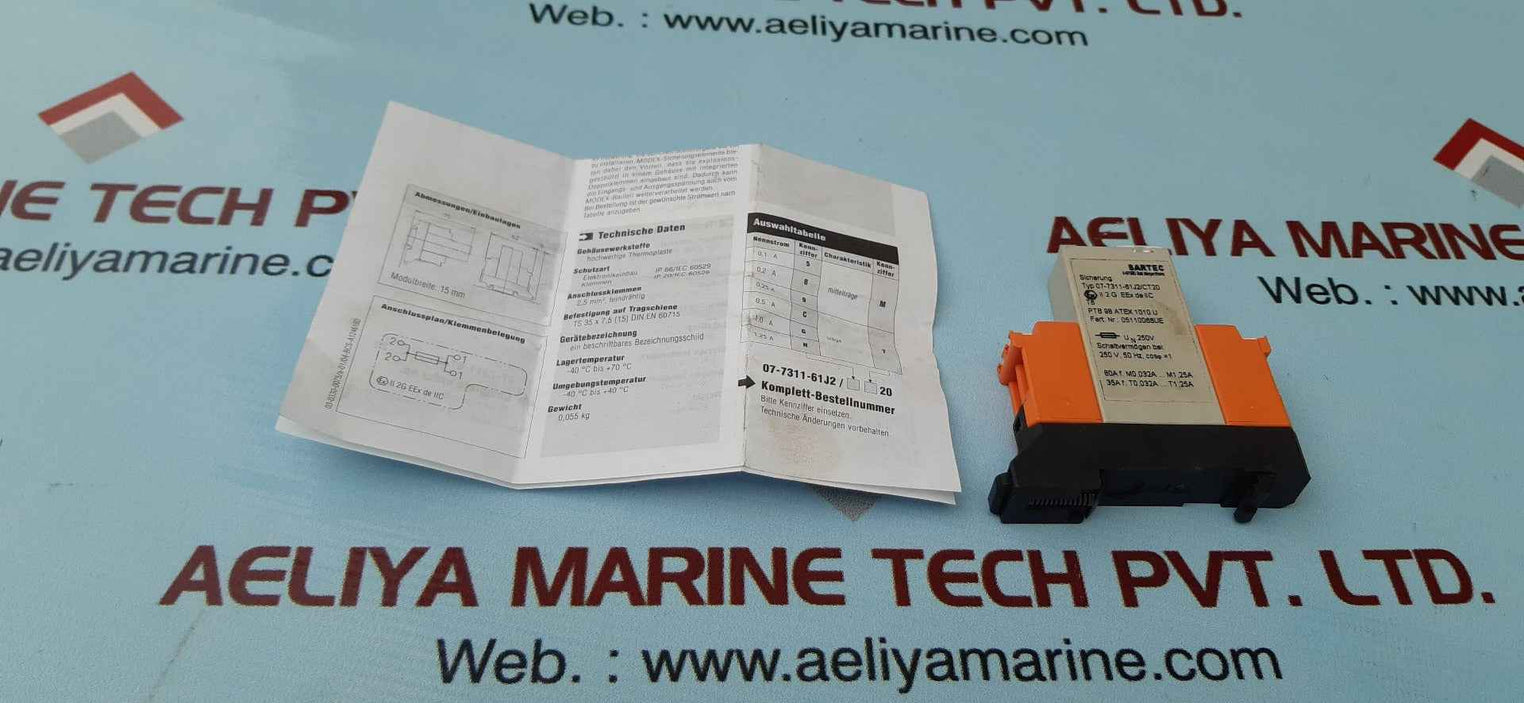 Bartec 07-7311-61J2/Ct20 Relay 250V 50Hz