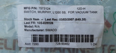 Frank w.murphy l1200ss-d-sf amps 10 1500 psi ss level float switch