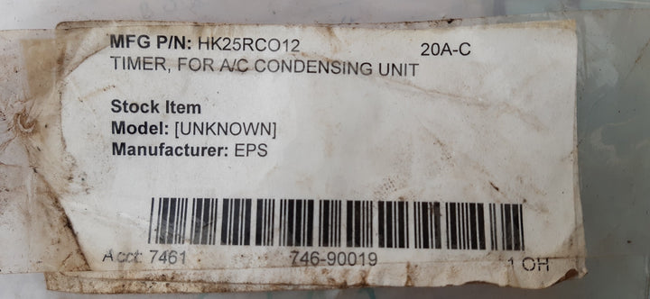 Ranco t34 air conditioning timer motor 24v 50/60hz 3w