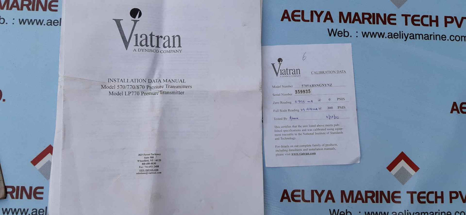 Viatran 5705arsngnynz pressure transmitter