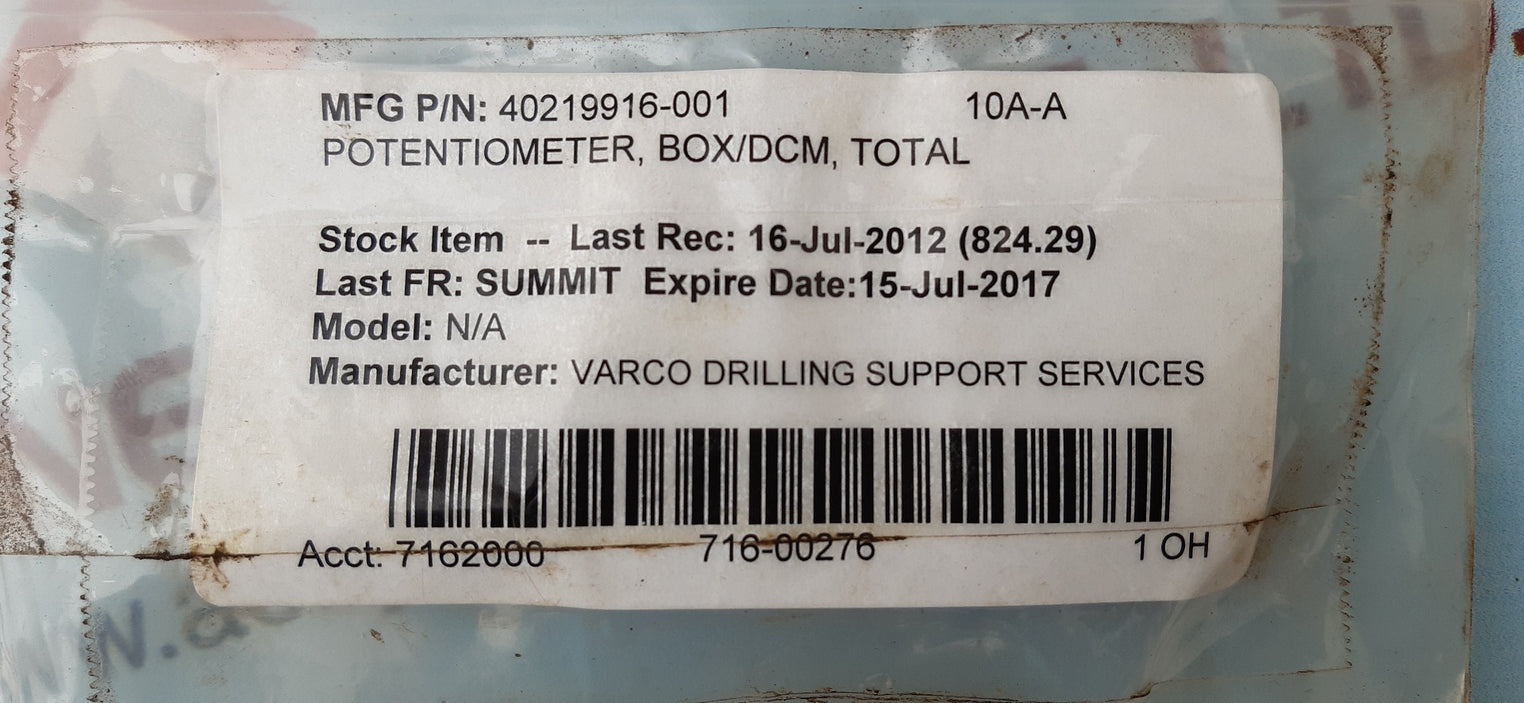 Md totco 40219916-001