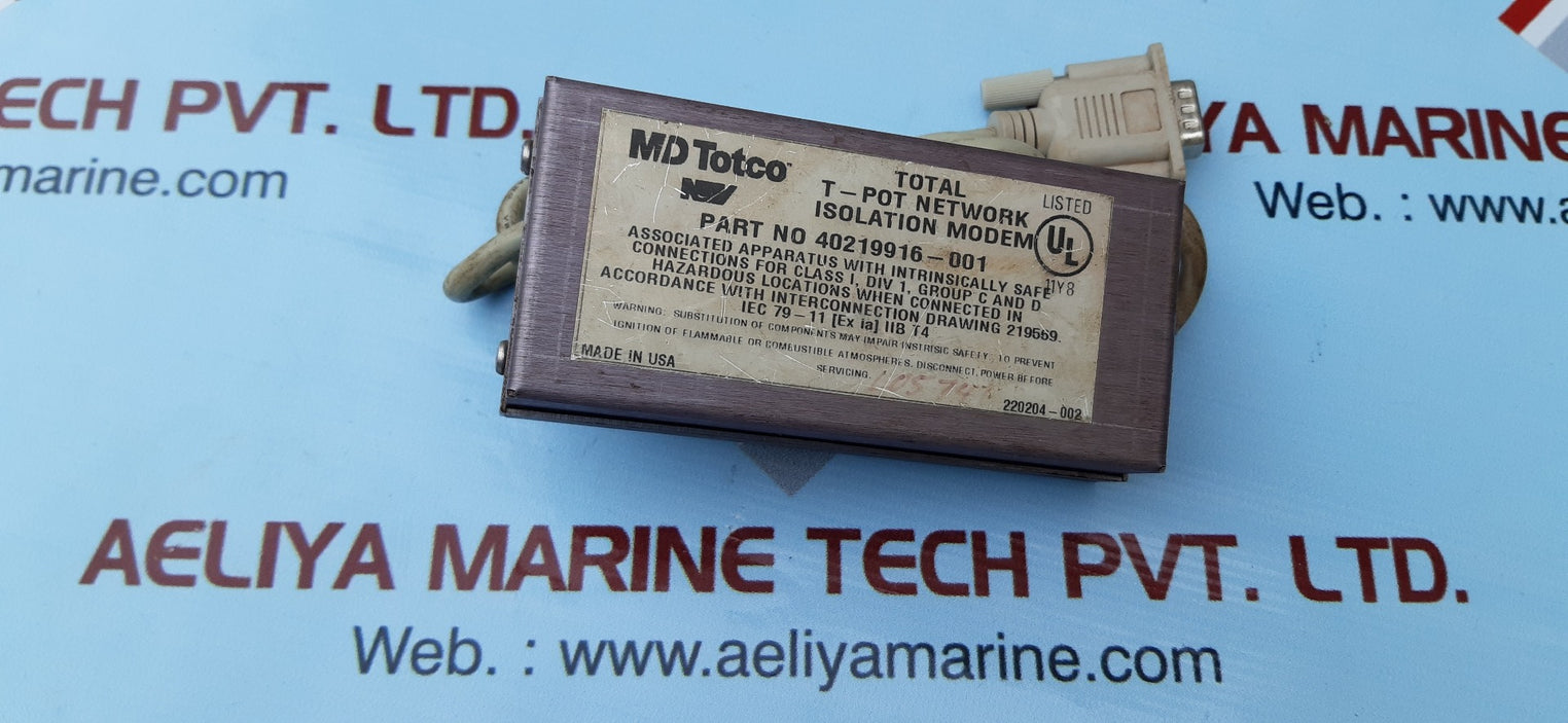 Md totco 40219916-001
