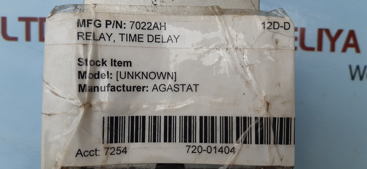 Agastat 7022af time delay relay 120v 30 minutes