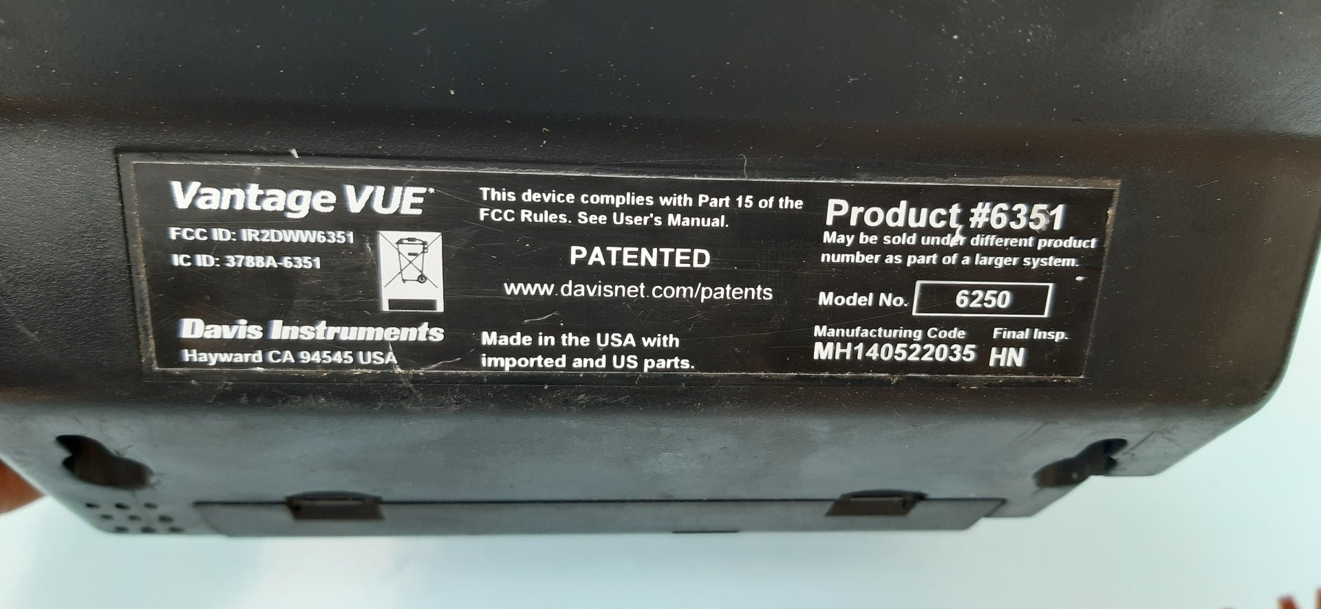 Davis instruments vantage vue wireless console 6250(Not Working)