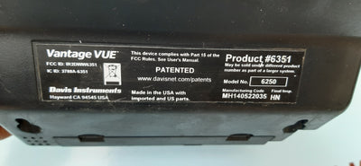 Davis instruments vantage vue wireless console 6250(Not Working)