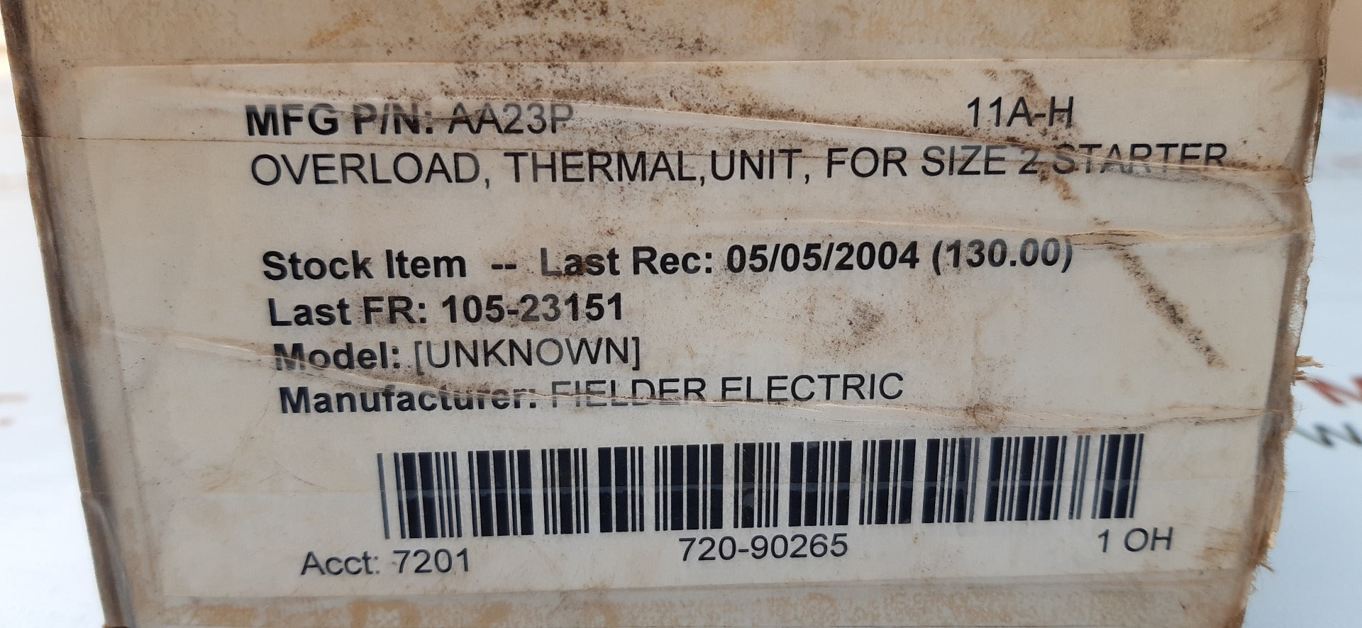 Westinghouse aa23p 3 pole model j thermal overload relay