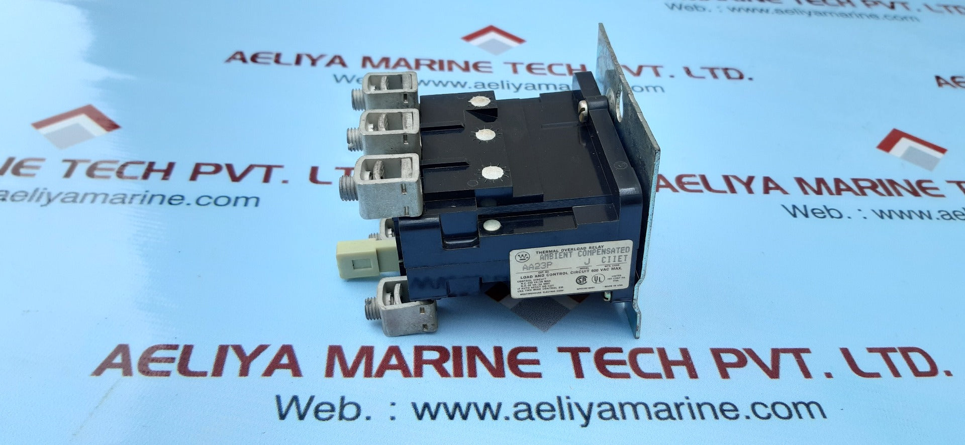 Westinghouse aa23p 3 pole model j thermal overload relay